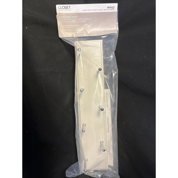 Closet Evolution Other - Closet Evolution 7-Hook Pull-Out Classic White Belt Organizer